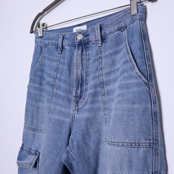 PISTOLA Josephine High-Rise Tapered Cargo Jeans Paradigm Mid Wash Women's 26 - Picture 5 of 15